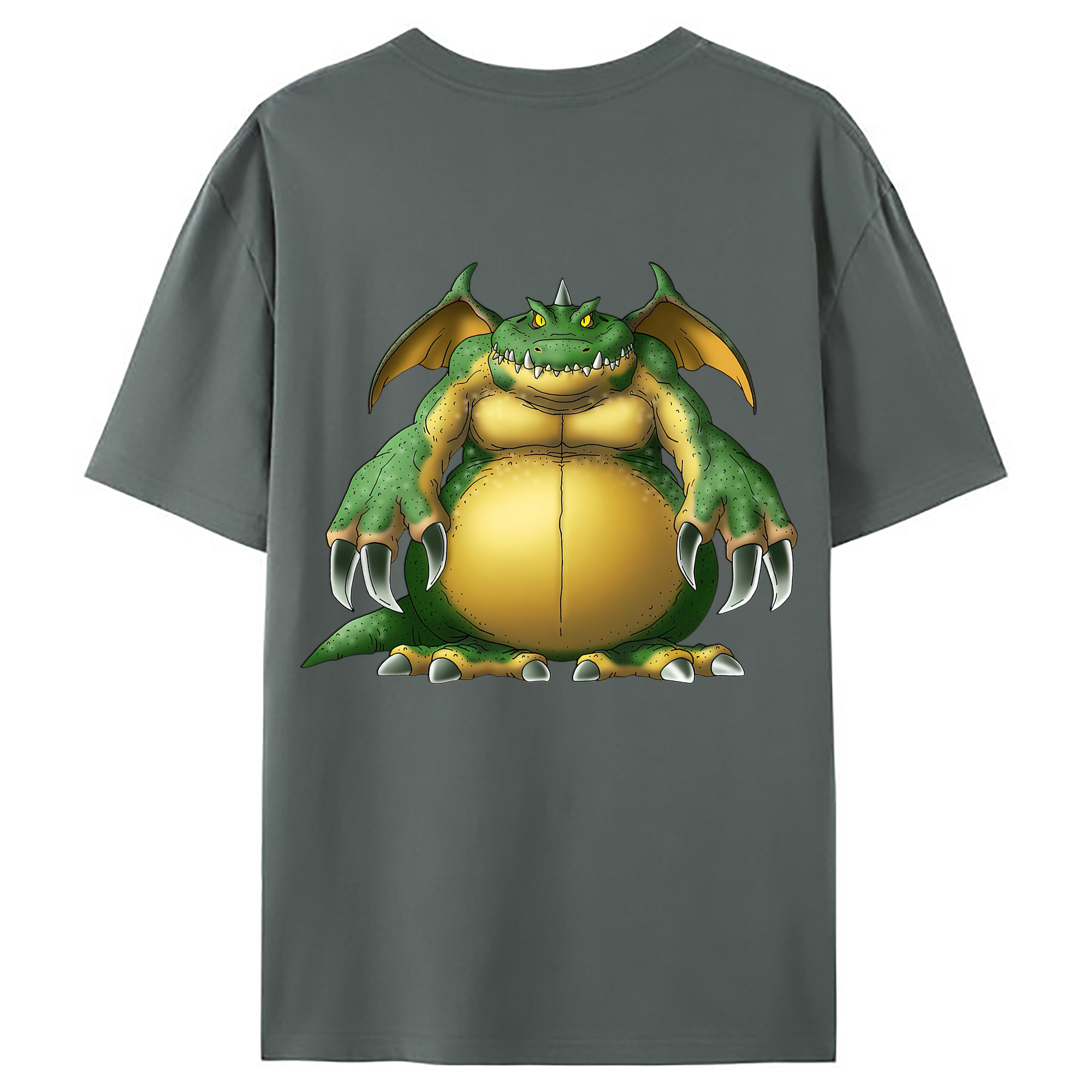 （画像用） ドラゴンクエスト Doragon Kuesuto Dragon Quest 綿100％ メンズ半袖Tシャツ（バックプリント） 通気性